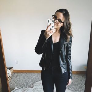 H&M Faux Leather Moto Jacket